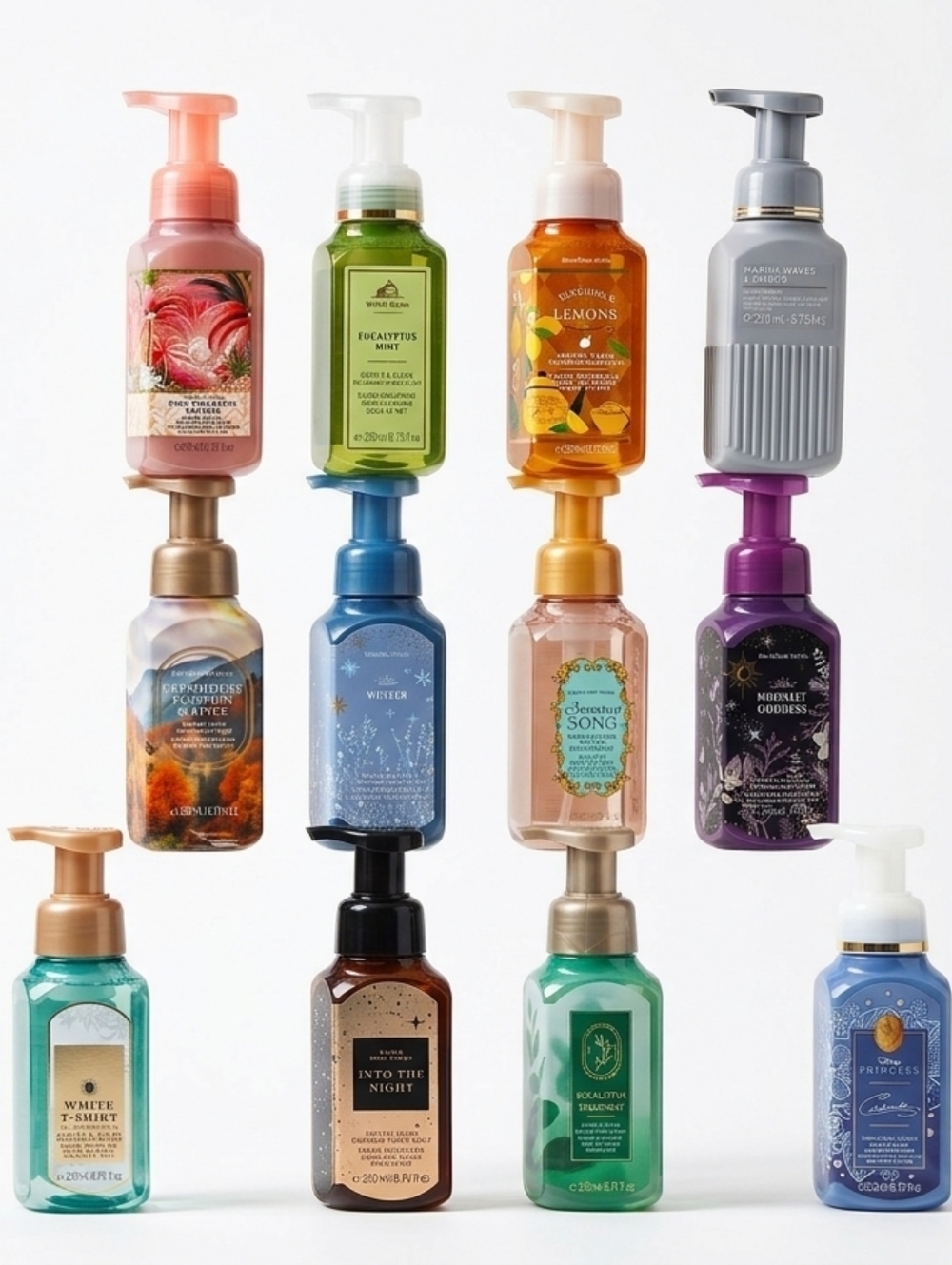 Assorted Bath and Body Works Foaming And Gel Handsoaps Combo- Set of 3